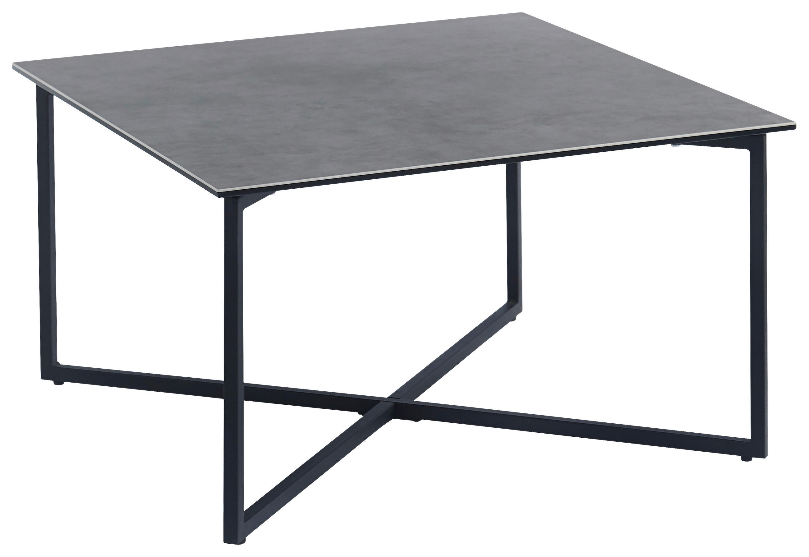 Hom`in KONFERENČNÍ STOLEK, šedá, černá, kov, sklo, keramika, 75/75/45 cm