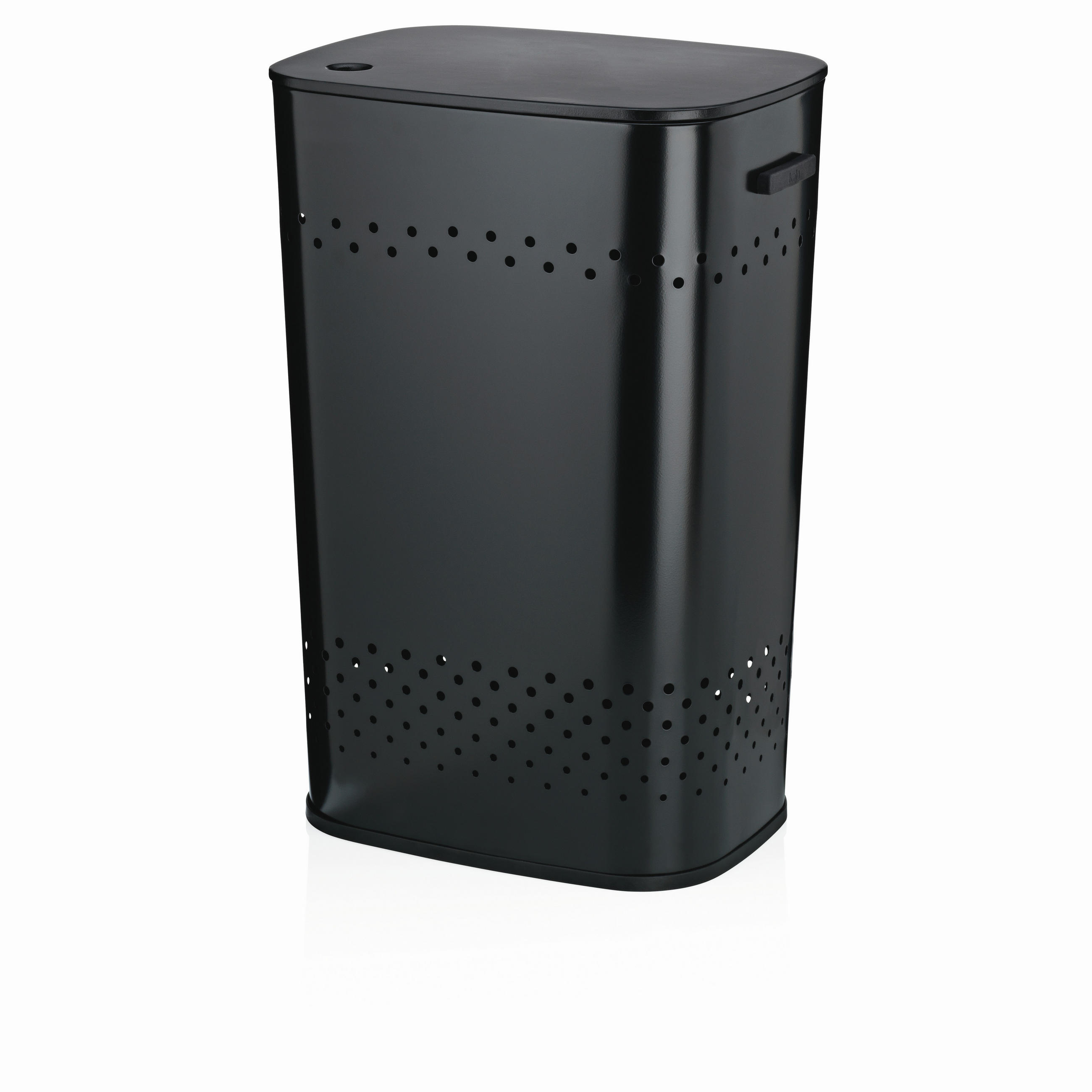 WÄSCHETONNE - Schwarz, Basics, Metall (39,5/29,5/57,5cm) - Kela