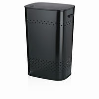 WÄSCHETONNE - Schwarz, Basics, Metall (39,5/29,5/57,5cm) - Kela
