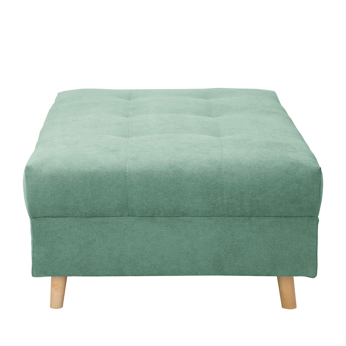 ECKSOFA inkl. Hocker Ariella in Mikrofaser Mintgrün  161/231 cm  - Naturfarben/Mintgrün, Design, Holz/Textil (161/231cm) - Livetastic