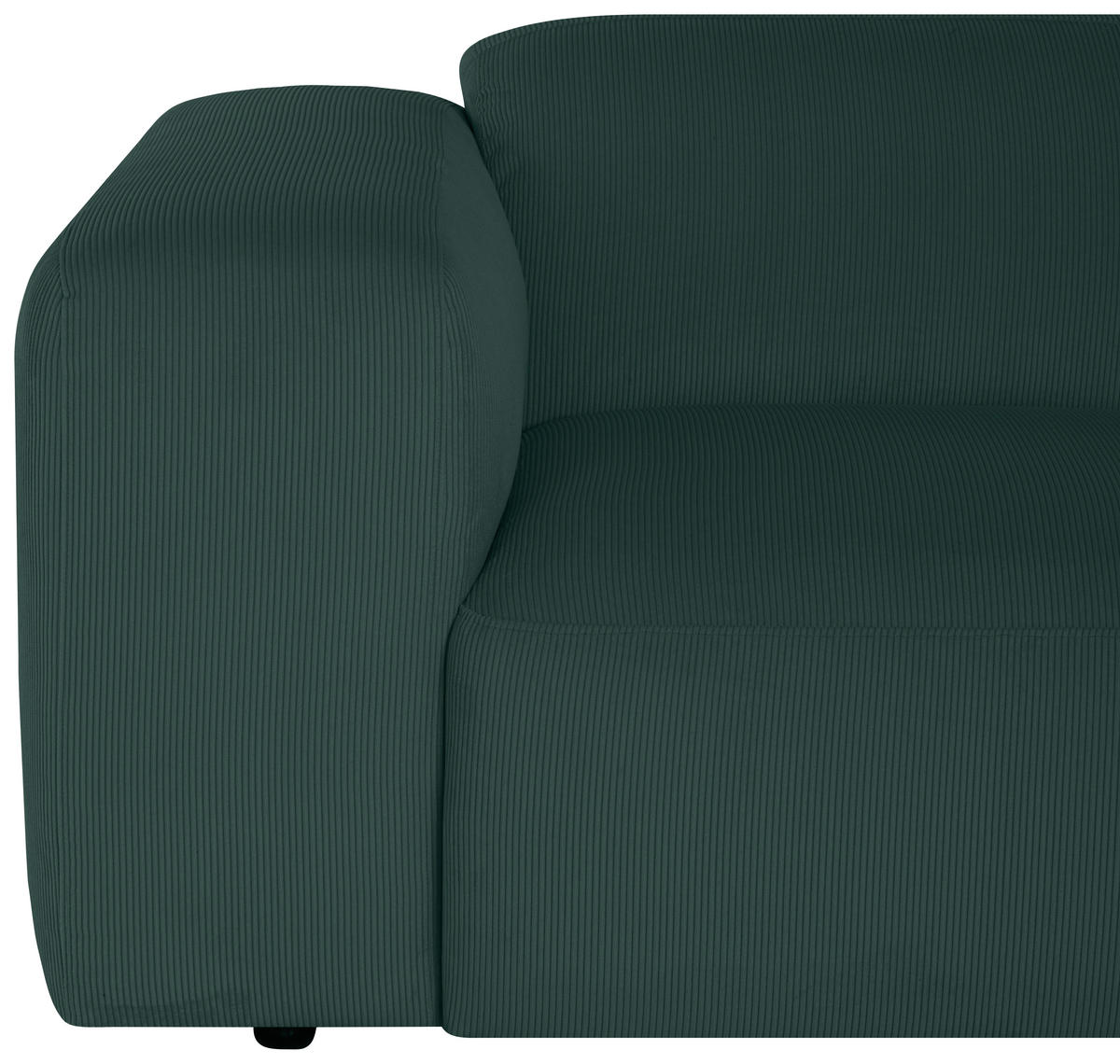 ECKSOFA HANNAH Grün Cord  - Schwarz/Grün, Design, Kunststoff/Textil (304/200cm) - MID.YOU