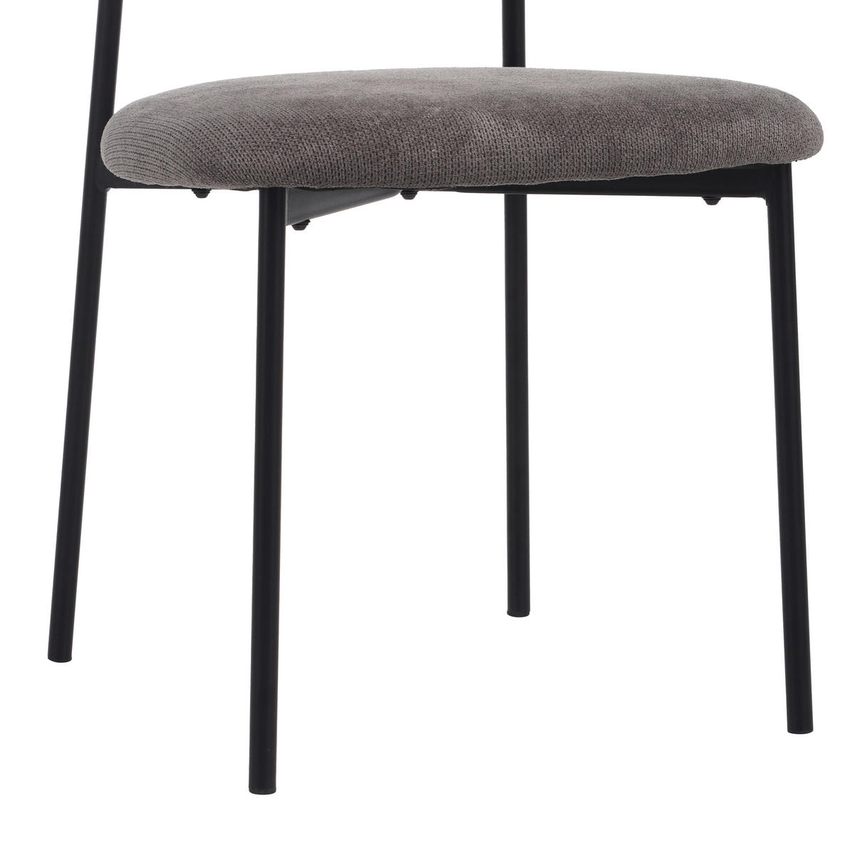 VIERFUßSTUHL - Schwarz/Grau, KONVENTIONELL, Textil/Metall (53/80/57cm) - MID.YOU