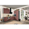 ECKKÜCHE 276/183 cm  in Rot, Anthrazit  - Anthrazit/Rot, Basics, Holzwerkstoff (276/183cm) - Welnova
