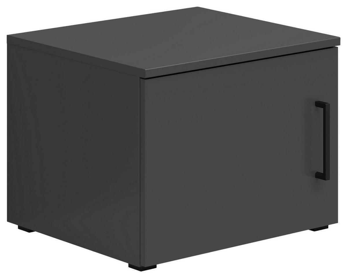 AUFSATZSCHRANK 45/35/40 cm   - Schwarz/Graphitfarben, Modern, Holzwerkstoff/Kunststoff (45/35/40cm) - Carryhome