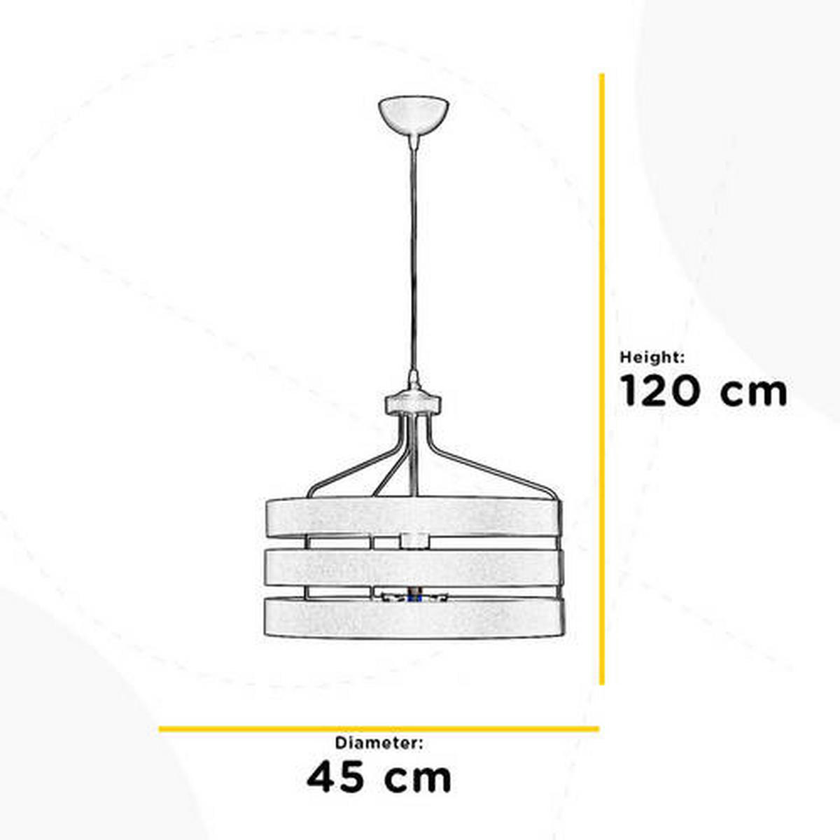 STROPNÍ ZÁVĚSNÉ SVÍTIDLO, 45/120 cm  - černá, Design, kov (45/120cm)