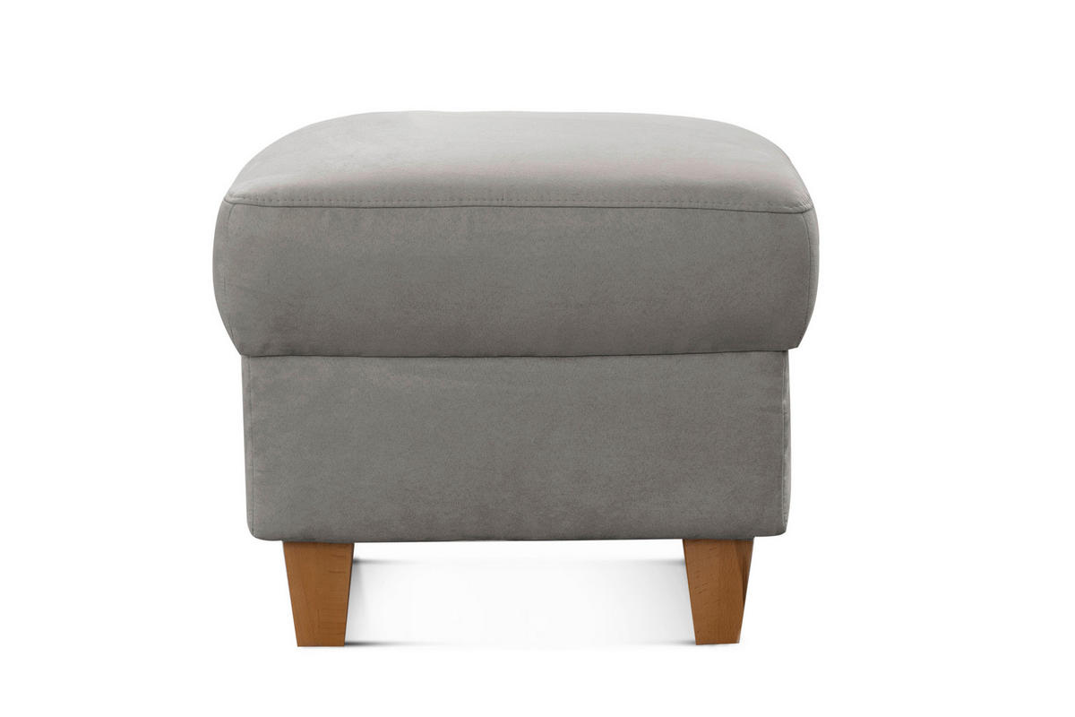 HOCKER in Textil Anthrazit  - Eichefarben/Anthrazit, Konventionell, Holz/Textil (58/48/58cm) - Sit & More