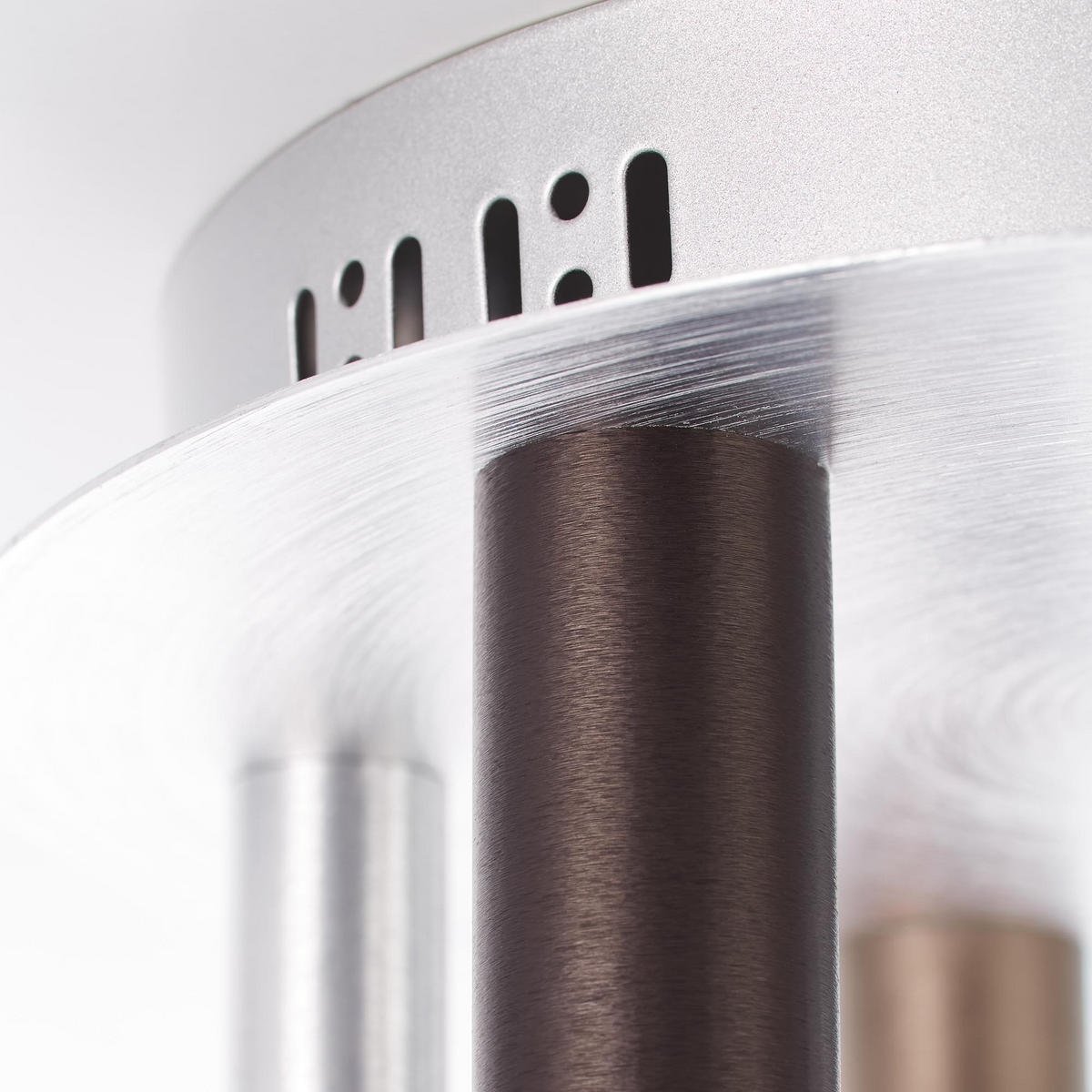 LED-DECKENLEUCHTE 30/21,5 cm   - Schwarz/Alufarben, Trend, Kunststoff/Metall (30/21,5cm) - Brilliant