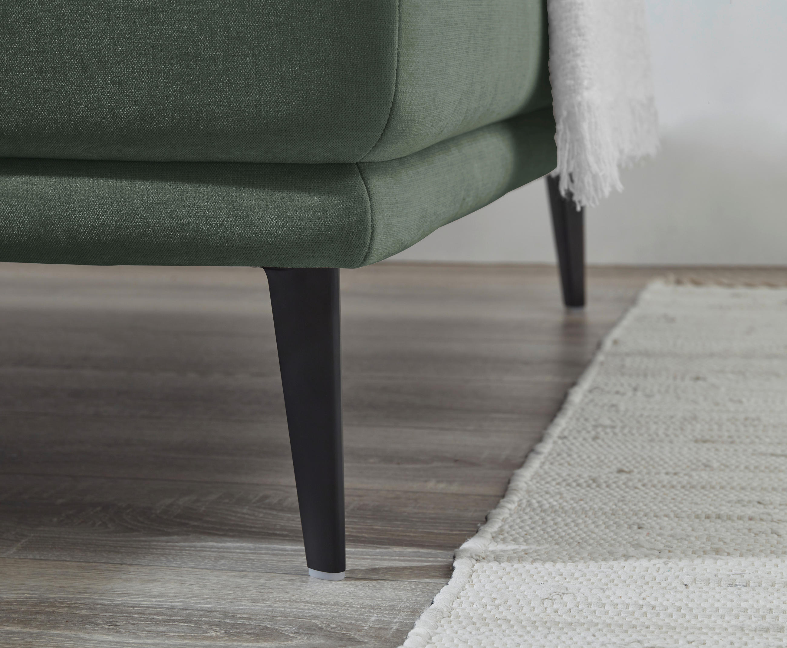 Thumbnail - SetOne by Musterring Ecksofa, Dunkelgrün, Textil, 3-Sitzer, Füllung: Kaltschaum, Ottomane rechts, L-Form, 279x193 cm, Ma...