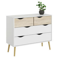 KOMODA, biela, farba duba, 98,7/81,7/39,1 cm - biela/farba duba, Basics, drevo/kompozitné drevo (98,7/81,7/39,1cm) - MID.YOU