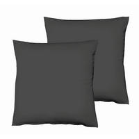 KOPFKISSENBEZUG 80/80 cm  - Anthrazit, Basics, Textil (80/80cm) - Fleuresse