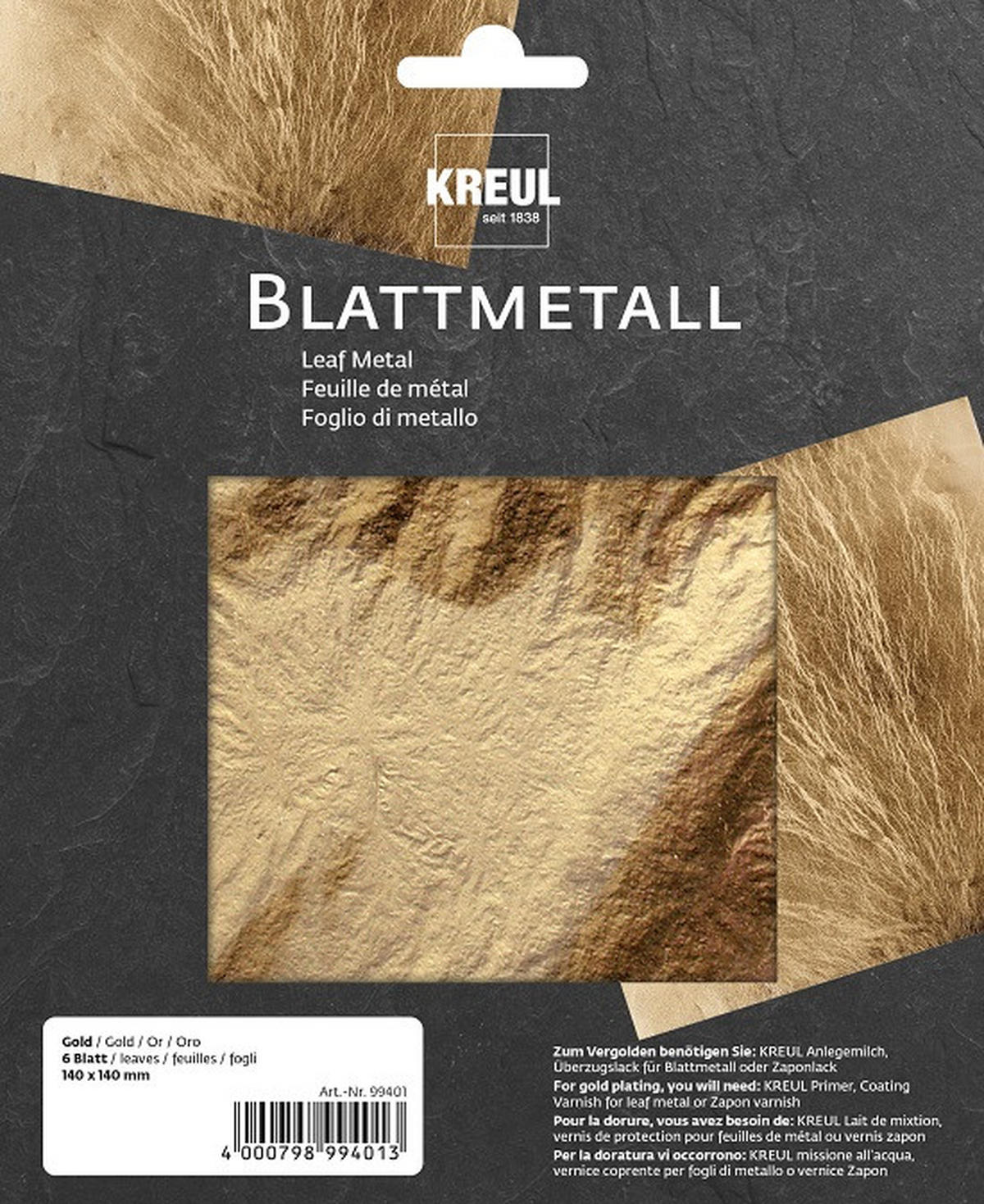 BLATTMETALL GOLD - Goldfarben, Basics (15.5/18.8cm)