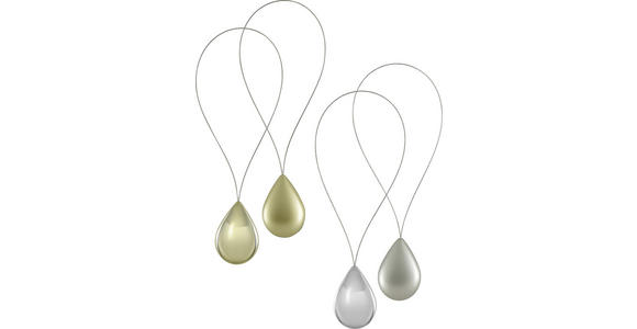 SCHLAUFENMAGNET 45.5 cm - Chromfarben, KONVENTIONELL, Kunststoff/Metall (45.5cm) - Homeware