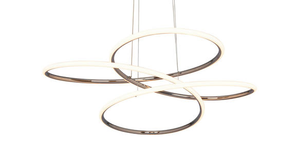 LED-HÄNGELEUCHTE 84,5/150 cm  - Silberfarben, Design, Kunststoff/Metall (84,5/150cm) - Novel