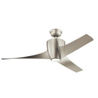 Ventilator mit Beleuchtung Phree 142/41 cm  - Nickelfarben, Design, Kunststoff/Metall (142/41cm) - Elstead Lighting