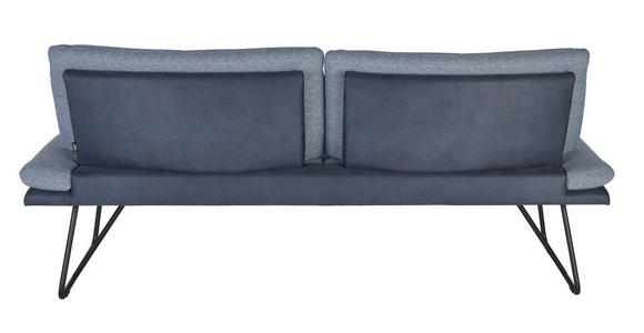SITZBANK 208/90/74 cm Flachgewebe Anthrazit, Blau, Schwarz Metall - Blau/Anthrazit, Design, Textil/Metall (208/90/74cm) - Dieter Knoll