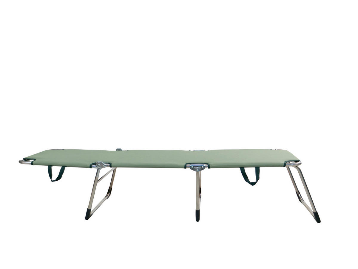 DREIBEINLIEGE 60/38/191 cm  - Silberfarben/Grün, KONVENTIONELL, Textil/Metall (60/38/191cm)