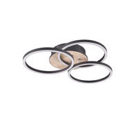 LED-DECKENLEUCHTE Circle 44/9,5 cm   - Braun, MODERN, Kunststoff (44/9,5cm)