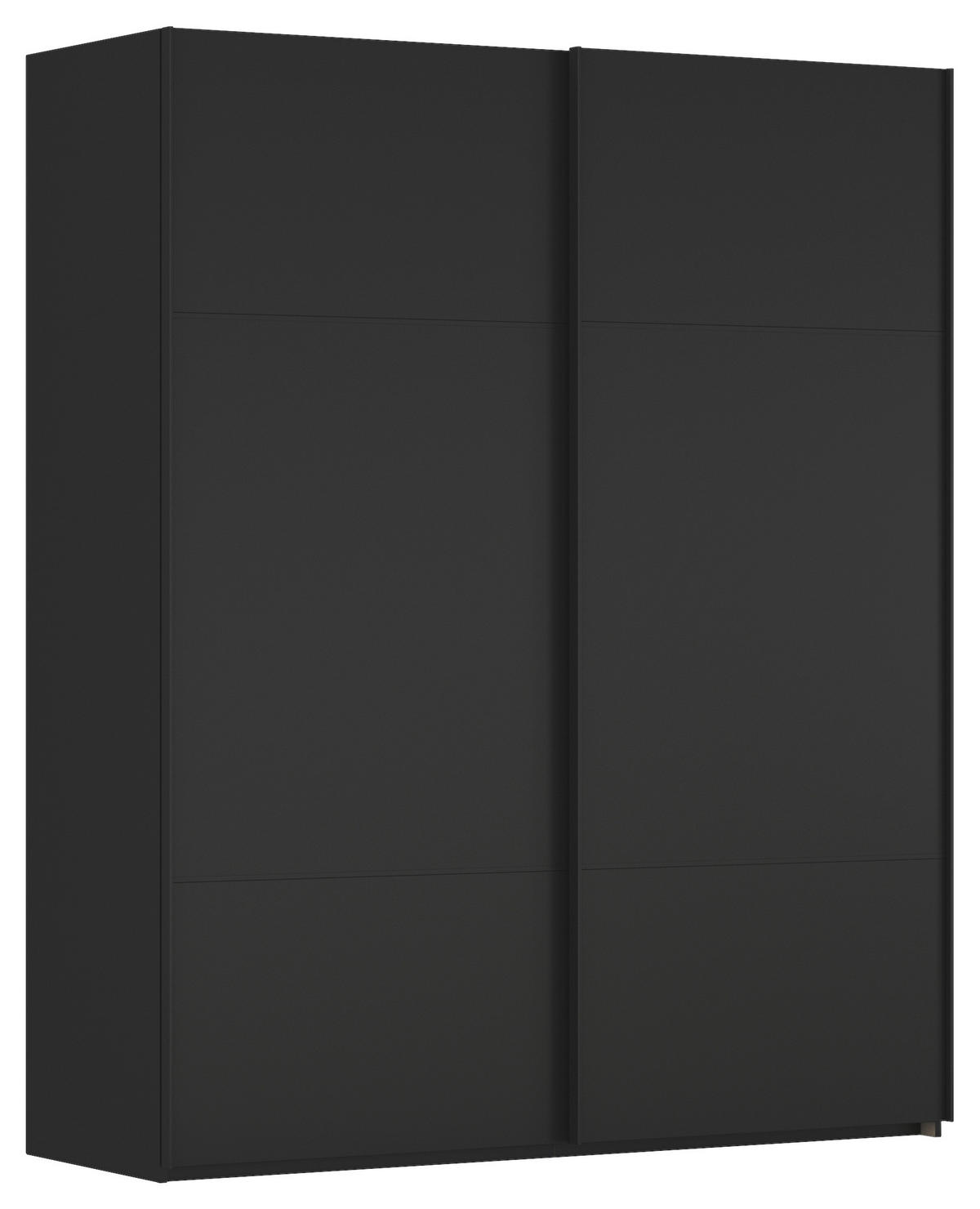 SCHWEBETÜRENSCHRANK 181/223/68 cm 2-türig Schwarz  - Schwarz, KONVENTIONELL, Holzwerkstoff/Metall (181/223/68cm) - Novel