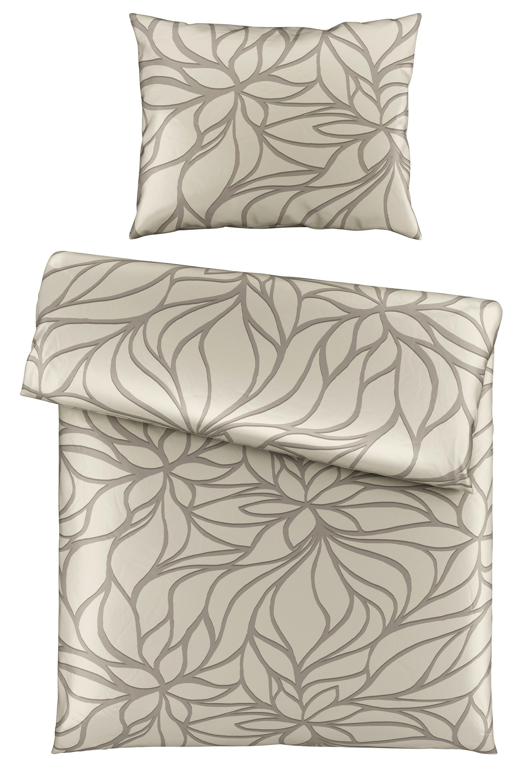 POVLEČENÍ, satén, šedá, 140/200 cm - šedá, Konvenční, textil (140/200cm) - Boxxx