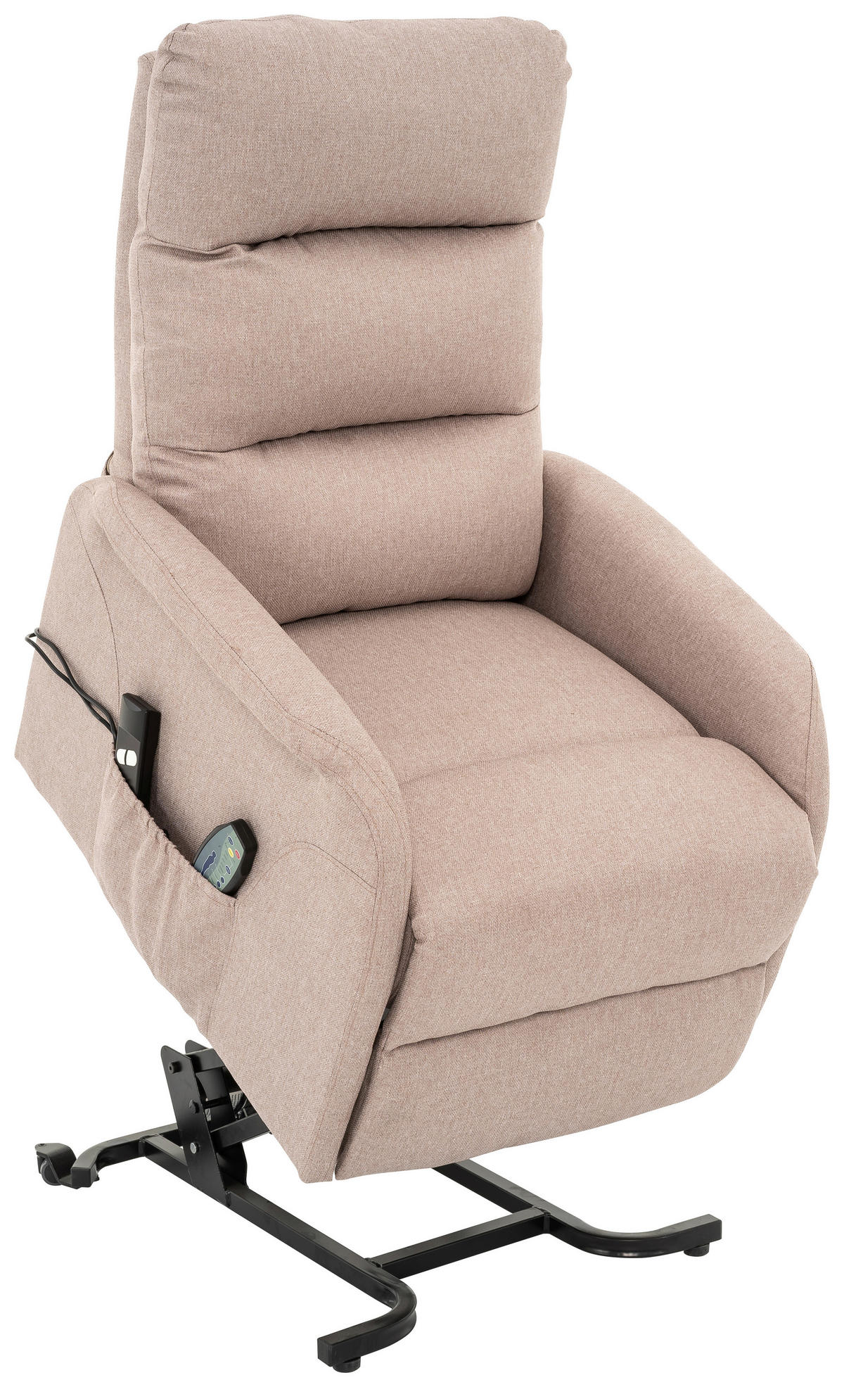 RELAXFÅTÖLJ i metall, textil sandfärgad  - sandfärgad/svart, Design, metall/textil (68/100/94cm) - Livetastic