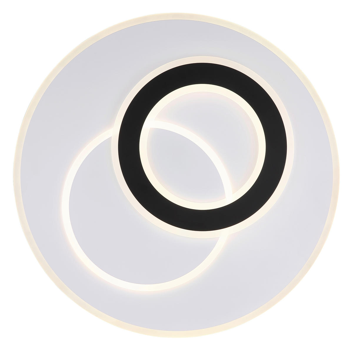 LED-DECKENLEUCHTE 70/5,9 cm    - Opal/Schwarz, Design, Kunststoff/Metall (70/5,9cm)