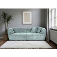 BIGSOFA  in Chenille Mintgrün  - Schwarz/Mintgrün, KONVENTIONELL, Kunststoff/Textil (240/75/105cm) - Carryhome