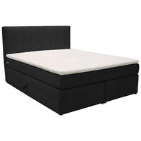 BOXSPRINGBETT 180/200 cm  in Anthrazit  - Anthrazit/Schwarz, Basics, Kunststoff/Textil (180/200cm) - Boxxx