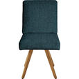 STUHL  in Chenille Holz, Textil  - Eichefarben/Dunkelblau, Design, Holz/Textil (46/94/58cm) - Dieter Knoll