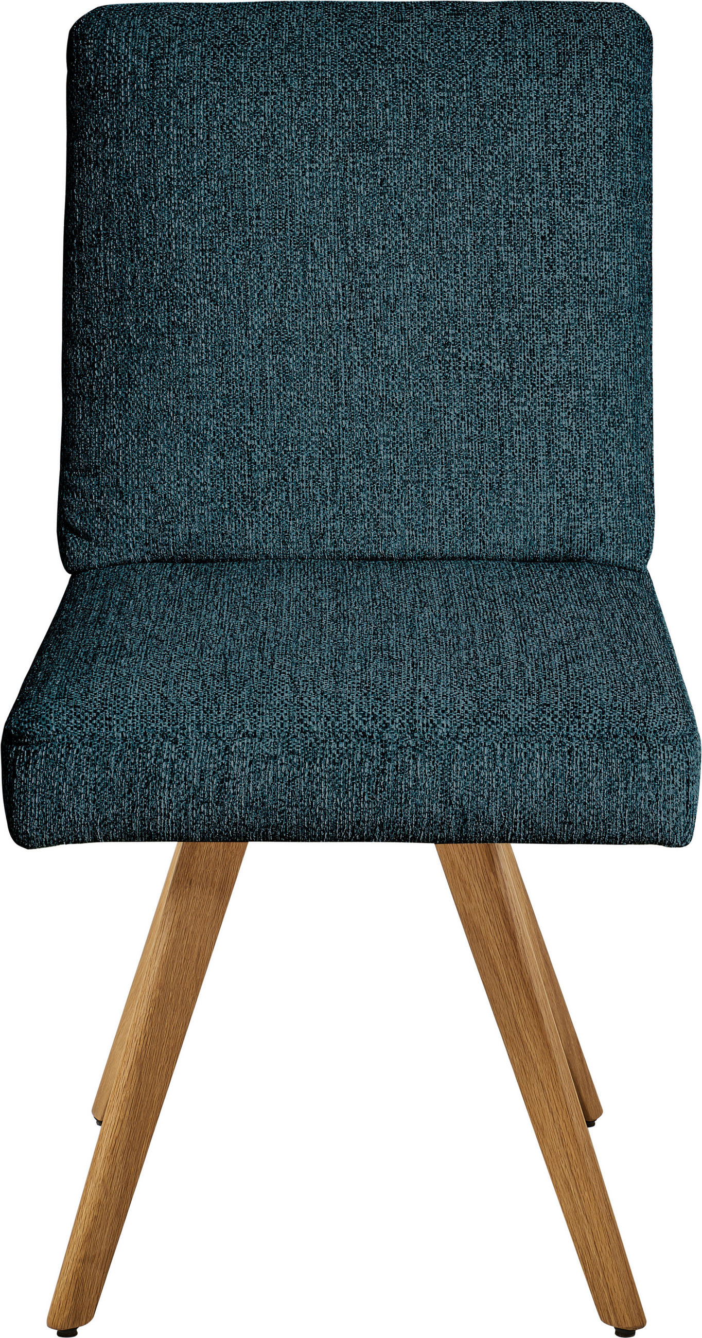 STUHL  in Chenille Holz, Textil  - Eichefarben/Dunkelblau, Design, Holz/Textil (46/94/58cm) - Dieter Knoll