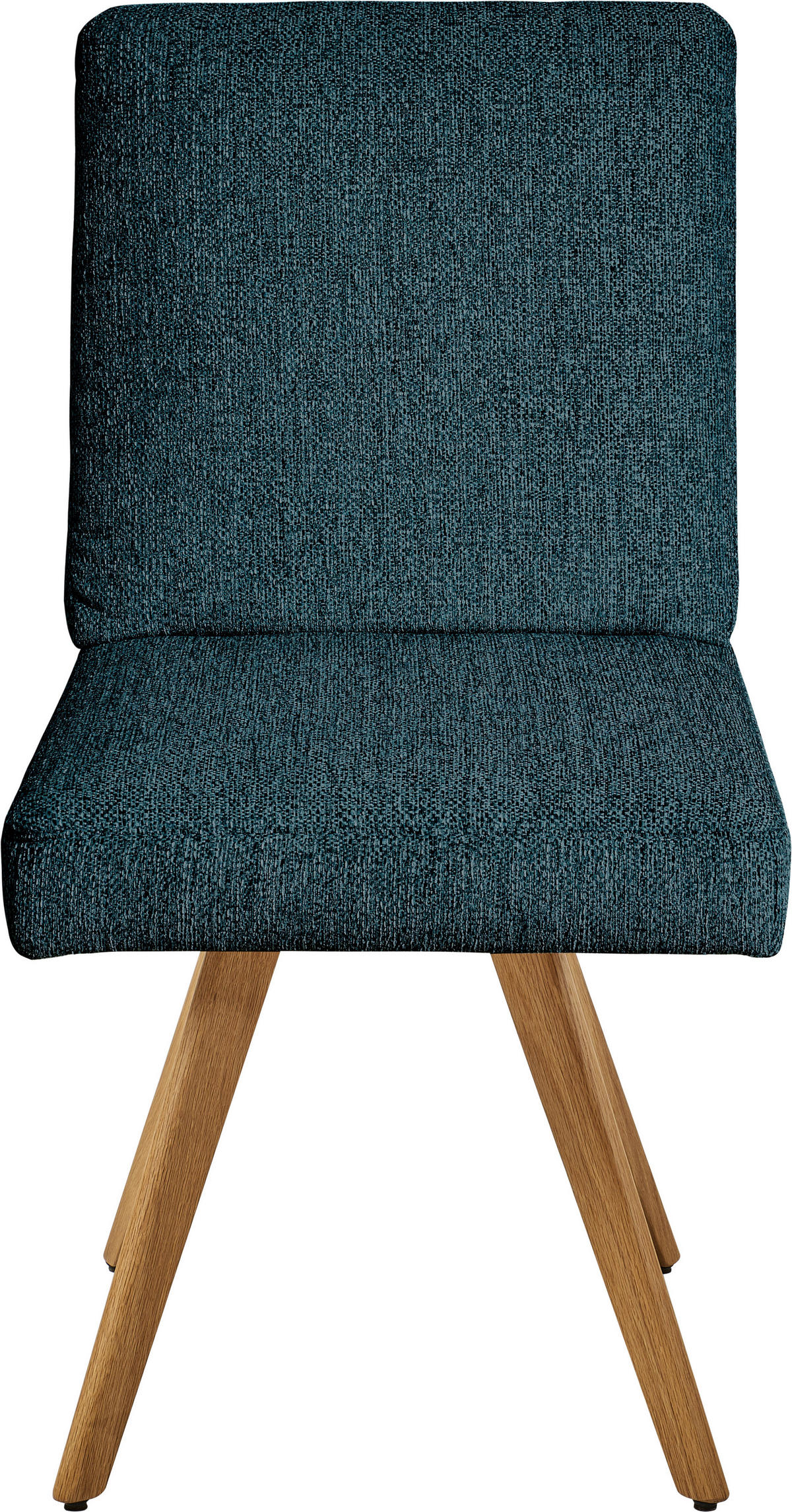 STUHL  in Chenille Holz, Textil  - Eichefarben/Dunkelblau, Design, Holz/Textil (46/94/58cm) - Dieter Knoll