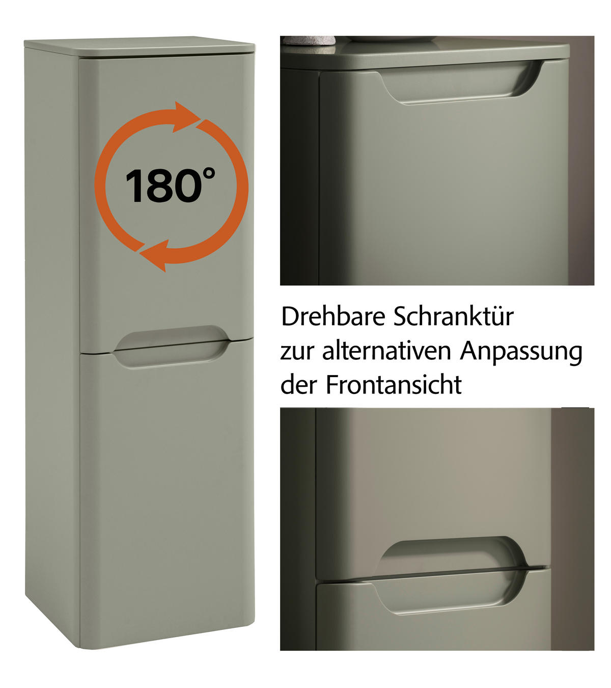 MIDISCHRANK 41/130/35 cm  - Schilfgrün, KONVENTIONELL, Holzwerkstoff (41/130/35cm) - Xora