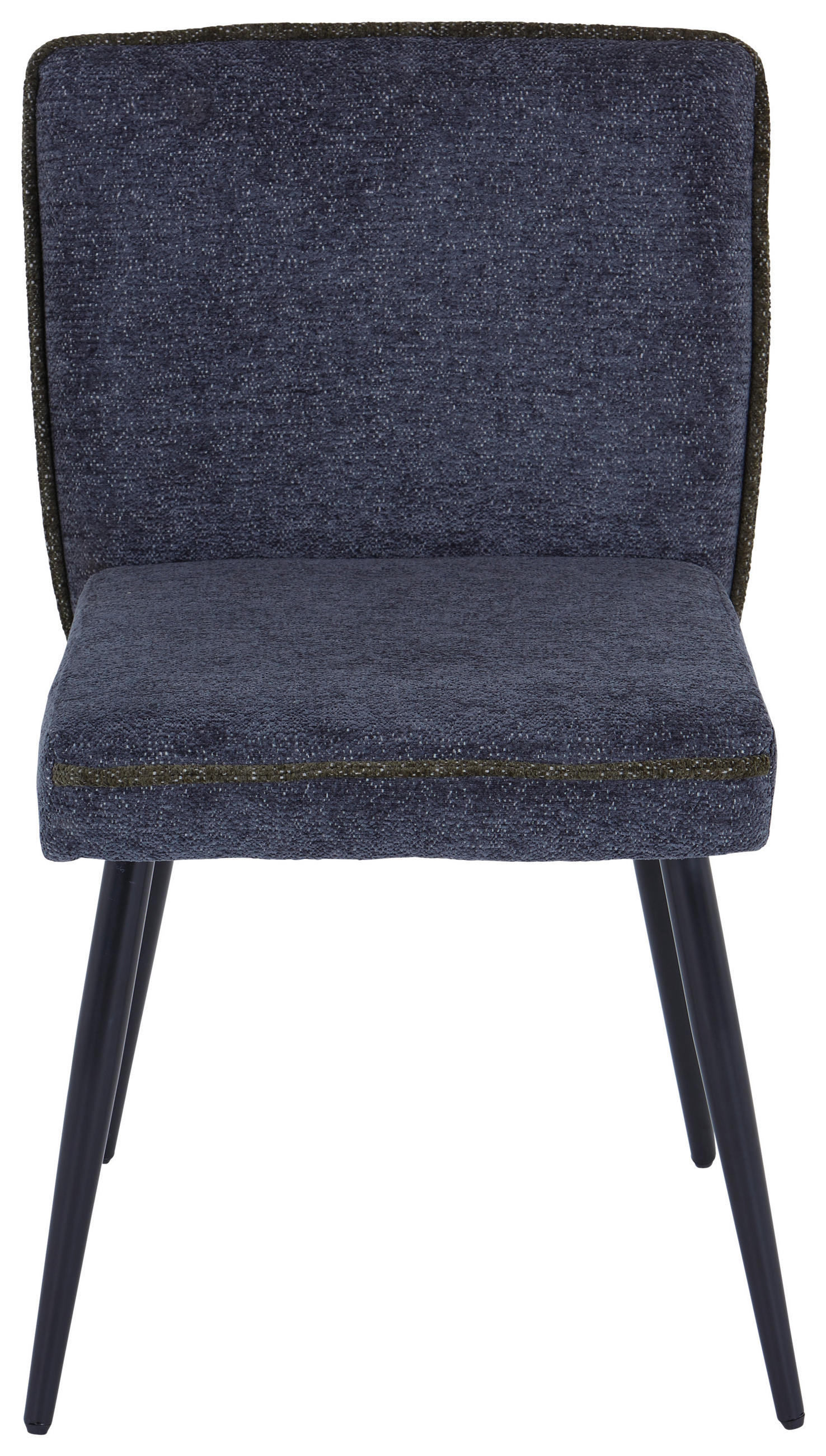 STUHL  in Eisen Leinenoptik Metall, Textil  - Hellgrau/Schwarz, MODERN, Textil/Metall (57/84/48cm) - MID.YOU