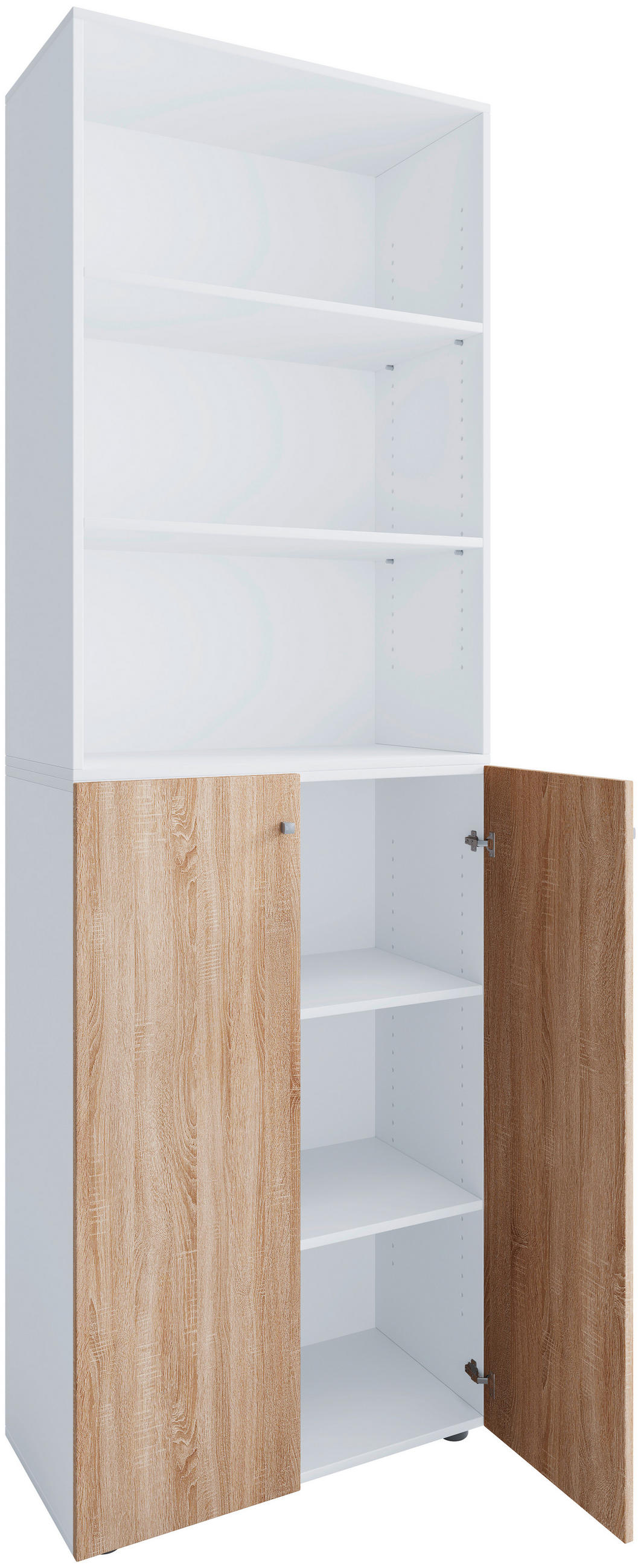 AKTENSCHRANK 70/220/39 cm  - Weiß/Sonoma Eiche, Design, Holzwerkstoff (70/220/39cm) - MID.YOU