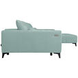 ECKSOFA  in Chenille Hellblau  279/222 cm  - Schwarz/Hellblau, KONVENTIONELL, Kunststoff/Textil (279/222cm) - Hom`in