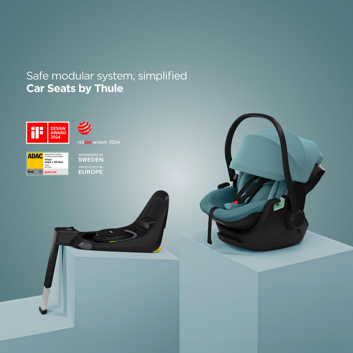 BABYSCHALE Maple  - Schwarz, Basics, Kunststoff/Textil (44/61/72cm) - Thule