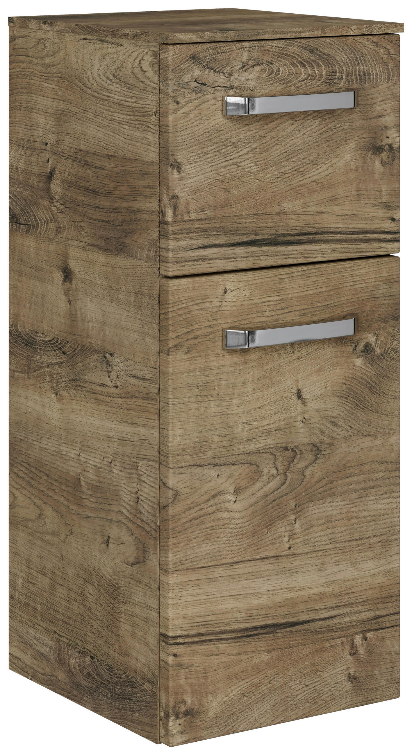 UNTERSCHRANK 30/73/33 cm   - Eiche dunkel/Chromfarben, KONVENTIONELL, Glas/Holzwerkstoff (30/73/33cm) - Sadena