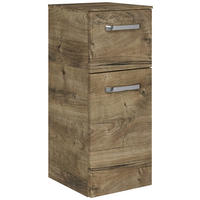 UNTERSCHRANK 30/73/33 cm   - Eiche dunkel/Chromfarben, KONVENTIONELL, Glas/Holzwerkstoff (30/73/33cm) - Sadena