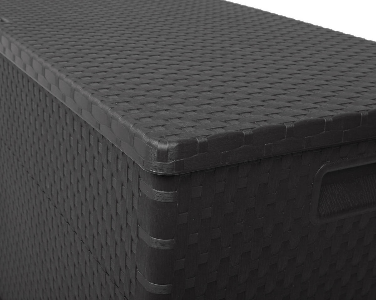 KISSENBOX 118,5/62,5/55 cm  - Anthrazit, Basics, Kunststoff (118,5/62,5/55cm) - Ambia Garden