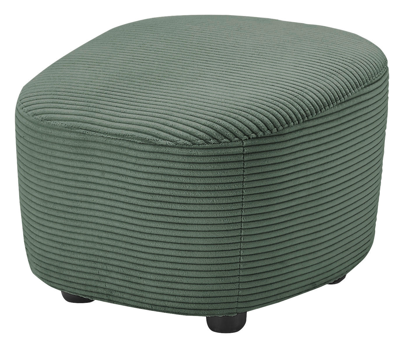 HOCKER Cord Olivgrün  - Schwarz/Olivgrün, Design, Kunststoff/Textil (54/41/57cm) - SetOne by Musterring