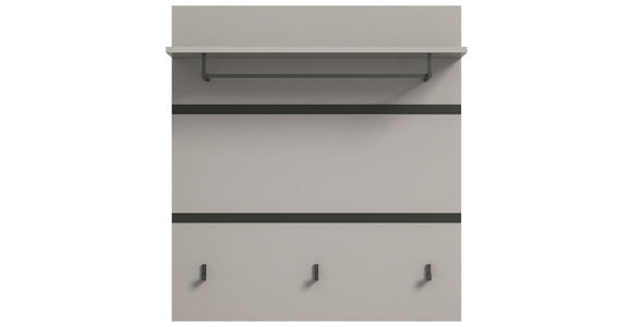 GARDEROBENPANEEL 85/93/25 cm  - Schwarz/Grau, Design, Holzwerkstoff (85/93/25cm) - Xora