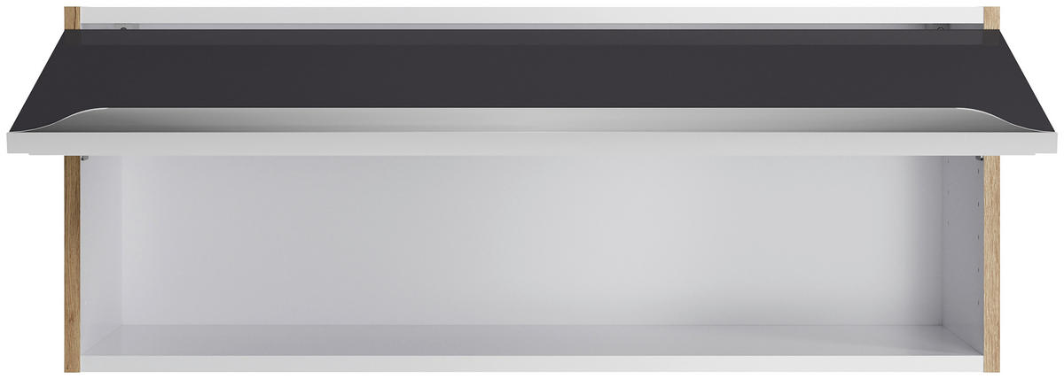 ECKKÜCHE 200/270 cm  in Anthrazit, Eichefarben  - Edelstahlfarben/Eichefarben, Basics, Holzwerkstoff/Metall (200/270cm) - Optifit