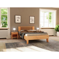 BETT - Naturfarben/Kernbuche, MODERN, Holz (140/200cm) - MID.YOU