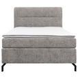 BOXSPRINGBETT 140/200 cm  in Grau  - Schwarz/Grau, Design, Textil/Metall (140/200cm) - Esposa