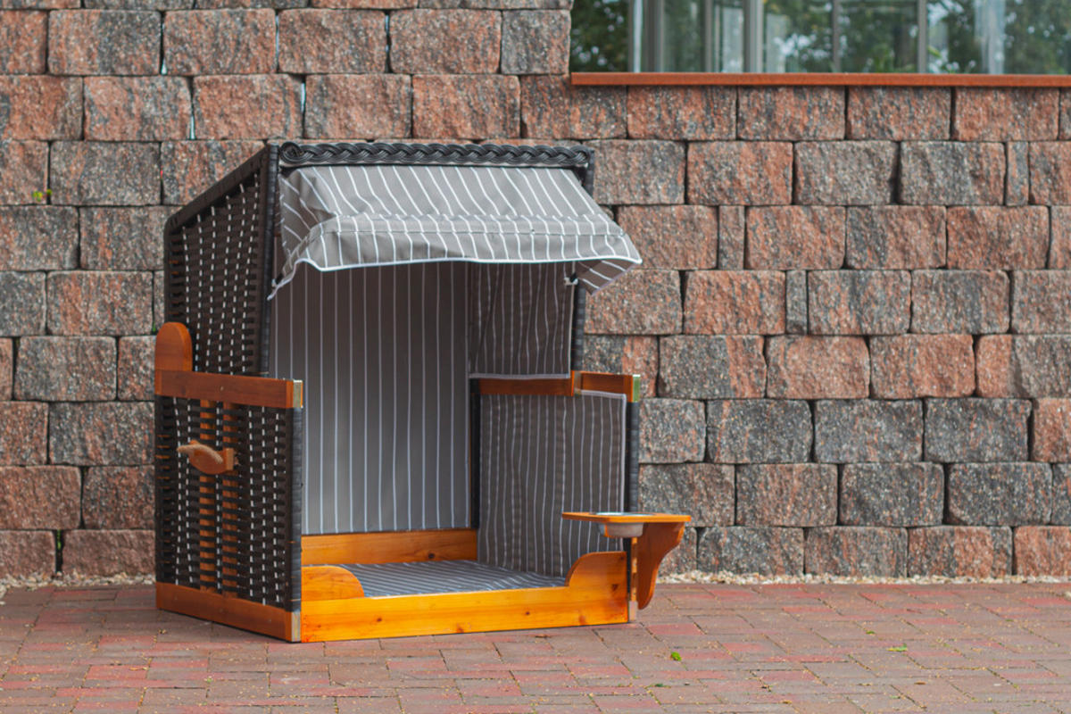 HUNDEBETT - Schwarz/Grau, Basics, Holz/Kunststoff (75/95/6cm) - Gardenson