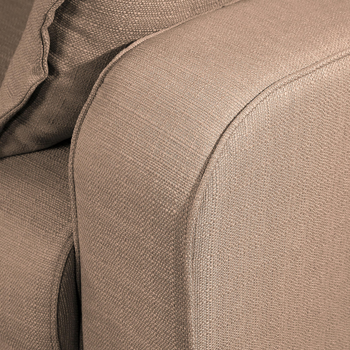 ECKSOFA Beata Cappuccino Mikrofaser  - Wengefarben/Cappuccino, Design, Holz/Textil (150/230cm) - Livetastic