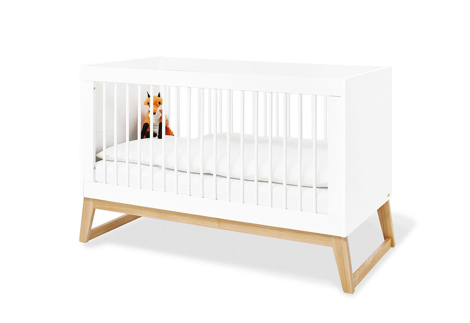Pinolino Gitterbett Pinolino Bridge Weiß, Esche 76x94x150 cm