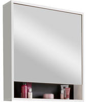 ELEMENT S OGLEDALOM  bijela  - bijela, Basics, drvni materijal (60/70/15cm)