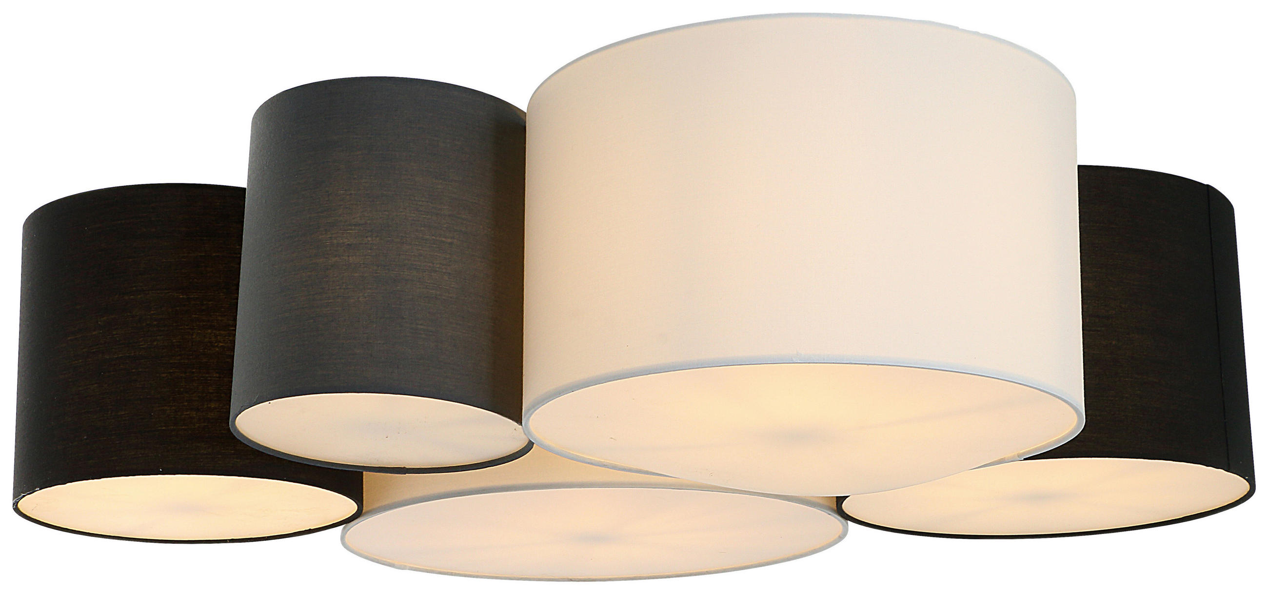 DECKENLEUCHTE    90/76/26 cm  - Weiß, Design, Kunststoff/Textil (90/76/26cm) - Novel