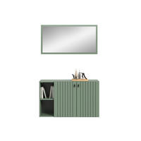 GARDEROBE 2-teilig  in 106/192/37 cm  - Graugrün, Design, Holzwerkstoff (106/192/37cm) - MID.YOU