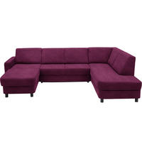 WOHNLANDSCHAFT in Webstoff Lila  - Lila/Schwarz, Design, Holz/Textil (165/296/198cm) - Xora